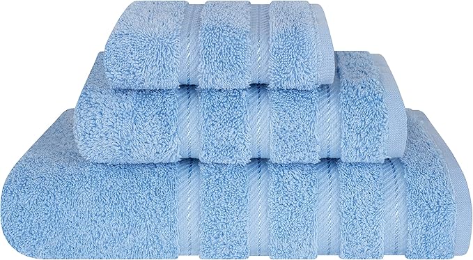 American Soft Linen Premium 3 Piece Towel Set, 1 Bath Towel 1 Hand Towel 1