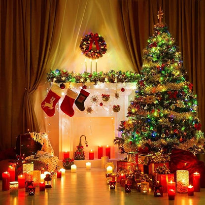 String Lights Multicolor - 220 LEDs 25m/82ft 8 Modes End-to-End Plug in Indoor/Outdoor Waterproof Decorative Fairy Twinkle Rainbow Christmas Tree Lights for Xmas/Patio/Room/Home/New Year - Colorful