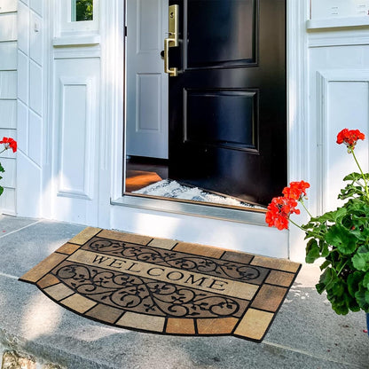 CHICHIC Door Mat Welcome Mat 17x 29 Inch Front Door Mat Outdoors for Home Entrance Outdoors Mat for Outside Entry Way Doormat Entry Rugs, Heavy Duty Non Slip Rubber Back Low Profile,Vine