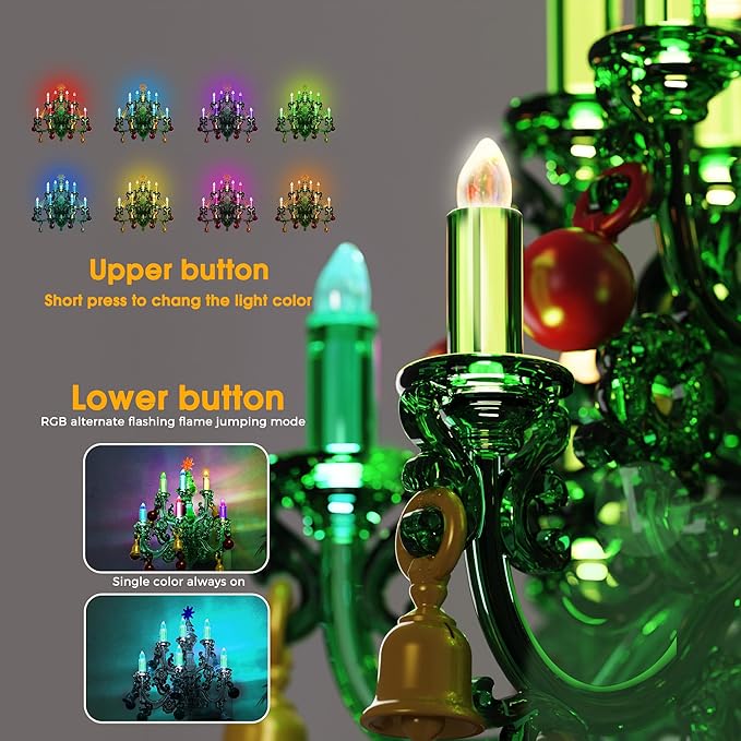 L LOHAS LED Christmas Night Light, Plug in Night Light with Dusk to Dawn Sensor, 3 Brightness Adjustable and RGB Mode, Ideal Nightlight for Christmas Home Decor, 2 Pack