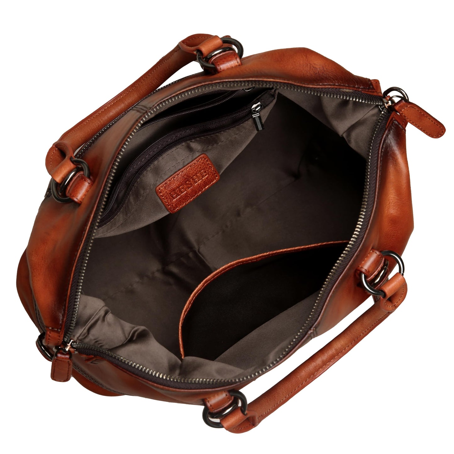 HESHE Brown Leather Purses and Handbags Tote Bags Top Handle Handbags Shoulder Purse for Women Ladies Satchel Bags (Brown)