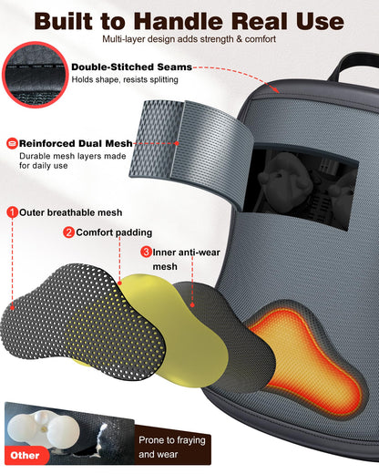 JZBRAIN Shiatsu Back Massager with Heat : Up and Down Rolling Massage - Electric Back Massager for Pain Relief Deep Tissue - Heated Lower Back Massager for Office, Home, Car Use