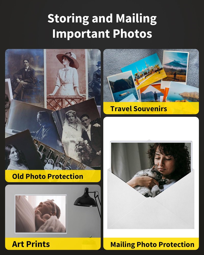 HYARUAT 4x6 Toploader - Durable Hard Plastic Sleeves, Sheet Protectors for Photo Cards, Kpop, Post and Trading Cards (25-Pack)