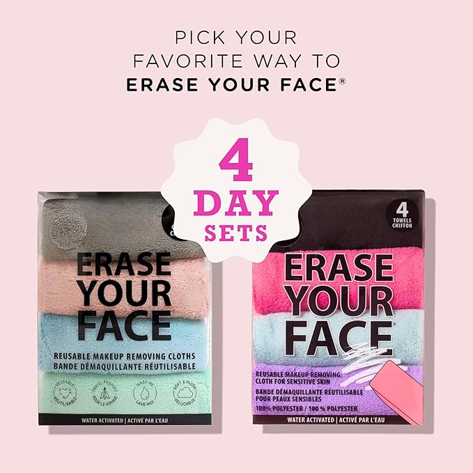 ERASE YOUR FACE Reusable Makeup Remover Cloths