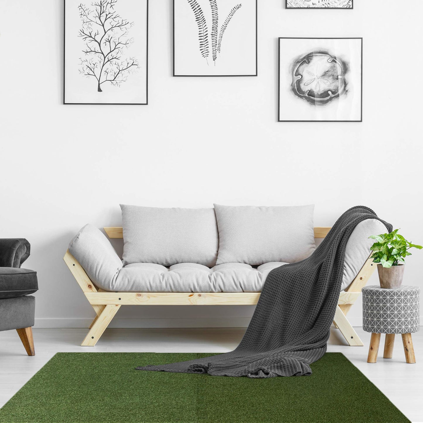 We Sell Mats 3/8 Inch Thick Interlocking Foam Carpet Tiles Durable Carpet Squares Anti Fatigue Support for Home Office or Classroom Use, 24 in x 24 in