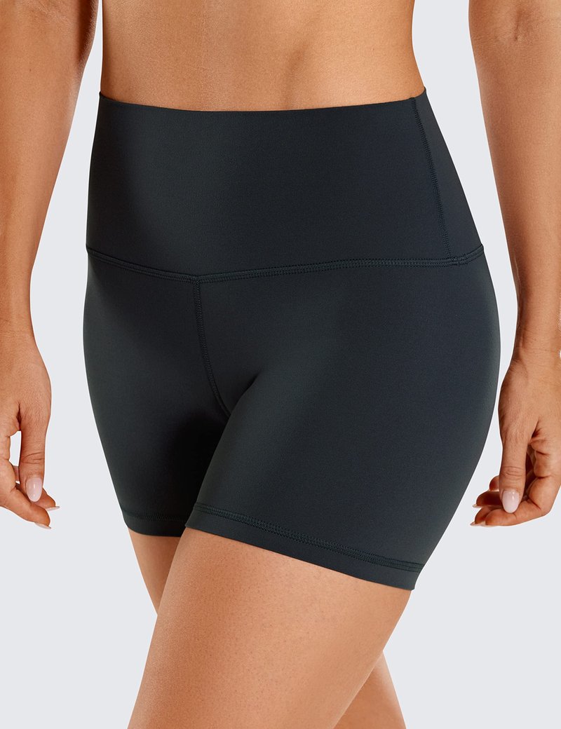 CRZ YOGA Butterluxe Biker Shorts 4'' - High Waisted Booty Workout Volleyball Yoga Womens Spandex Melanite XX-Small