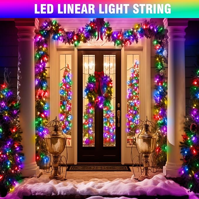 70FT Multicolor String Lights, 210 LED Seasonal Fairy Lights Waterproof with 8 Modes, Indoor Outdoor Decorative Lighting for Christmas Tree, Parties, Wedding, Patio, Garden
