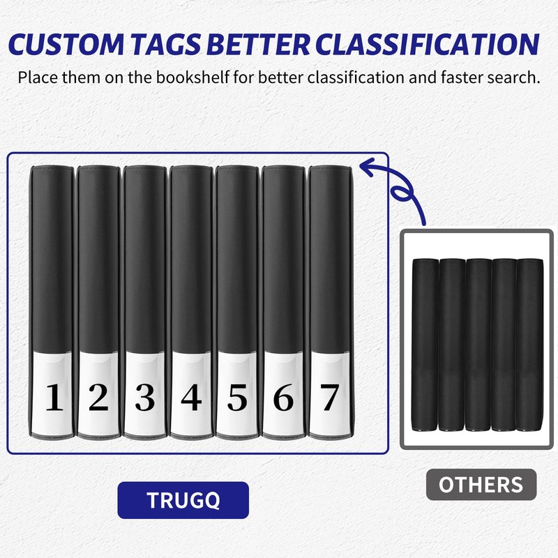 TRUGQ Toploader Binder Holds 324 Toploaders - 20 Toploaders|Waterproof PU Leather + Anti-Yellowing PP Inserts | Ridge Tab Sorting Portable top loader binder for cards(For Sports/Game Cards)