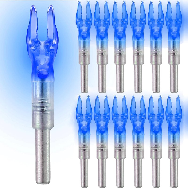 Lighted Arrow Nocks - 12-Pack or 6-Pack | .244/6.2mm Archery Nocks with Screwdriver for Hunting