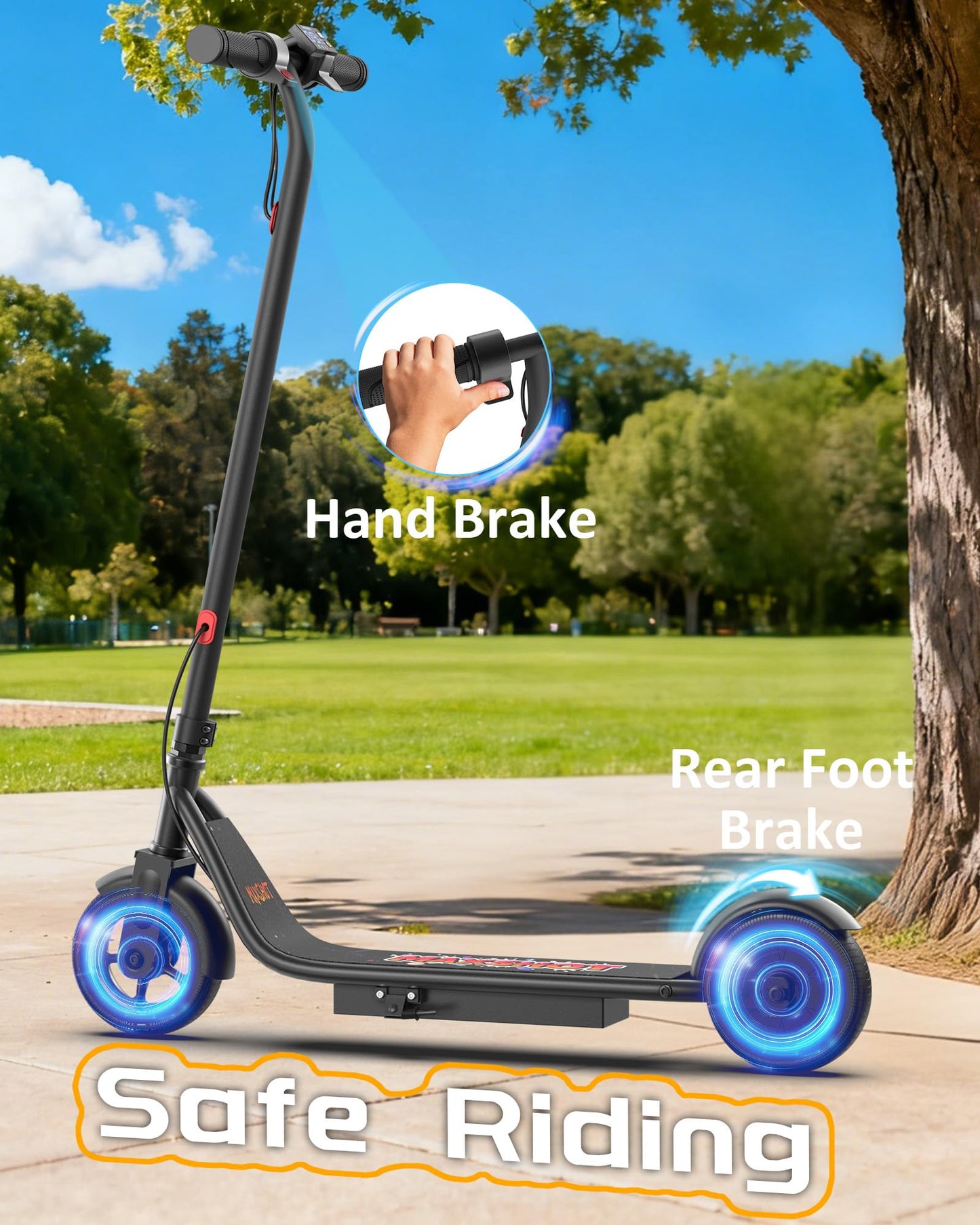 MAXSHOT Electric Scooter Adults & Big Kids, Top Speed 9/16/19/22MPH, 10/12/16/21/50Miles Range, 6.5"/8.5"/14" Tires Folding Commuter Escooter with Dual Suspension for Commuting, APP Control