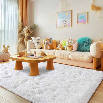 Awaytail 8x10 Carpet Fluffy Rug for Living Room - Large Nursery Thicked Fuzzy Plush Rug for Bedroom 8x10 Area Rugs White