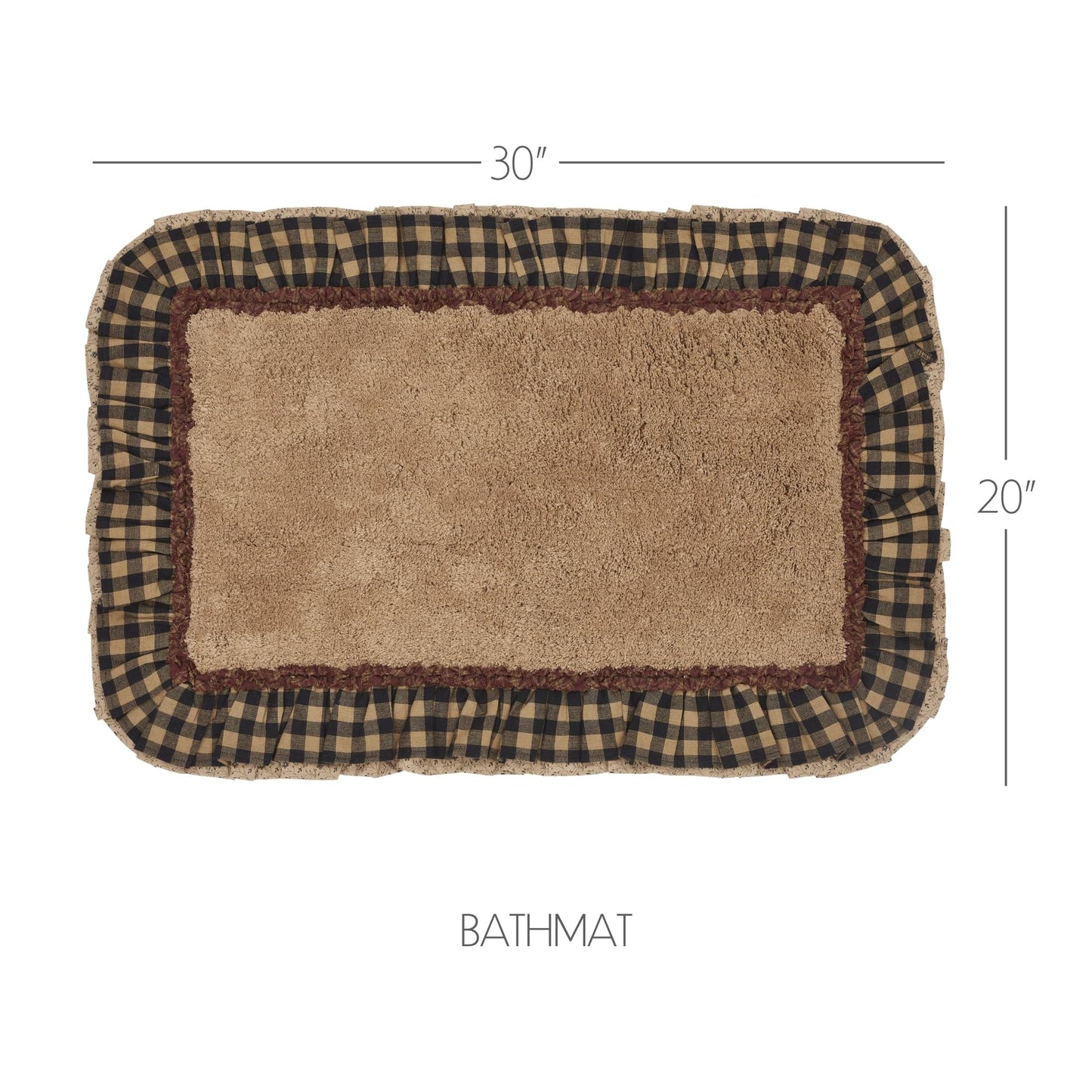 VHC Brands Maisie Bath Mat, 20x30