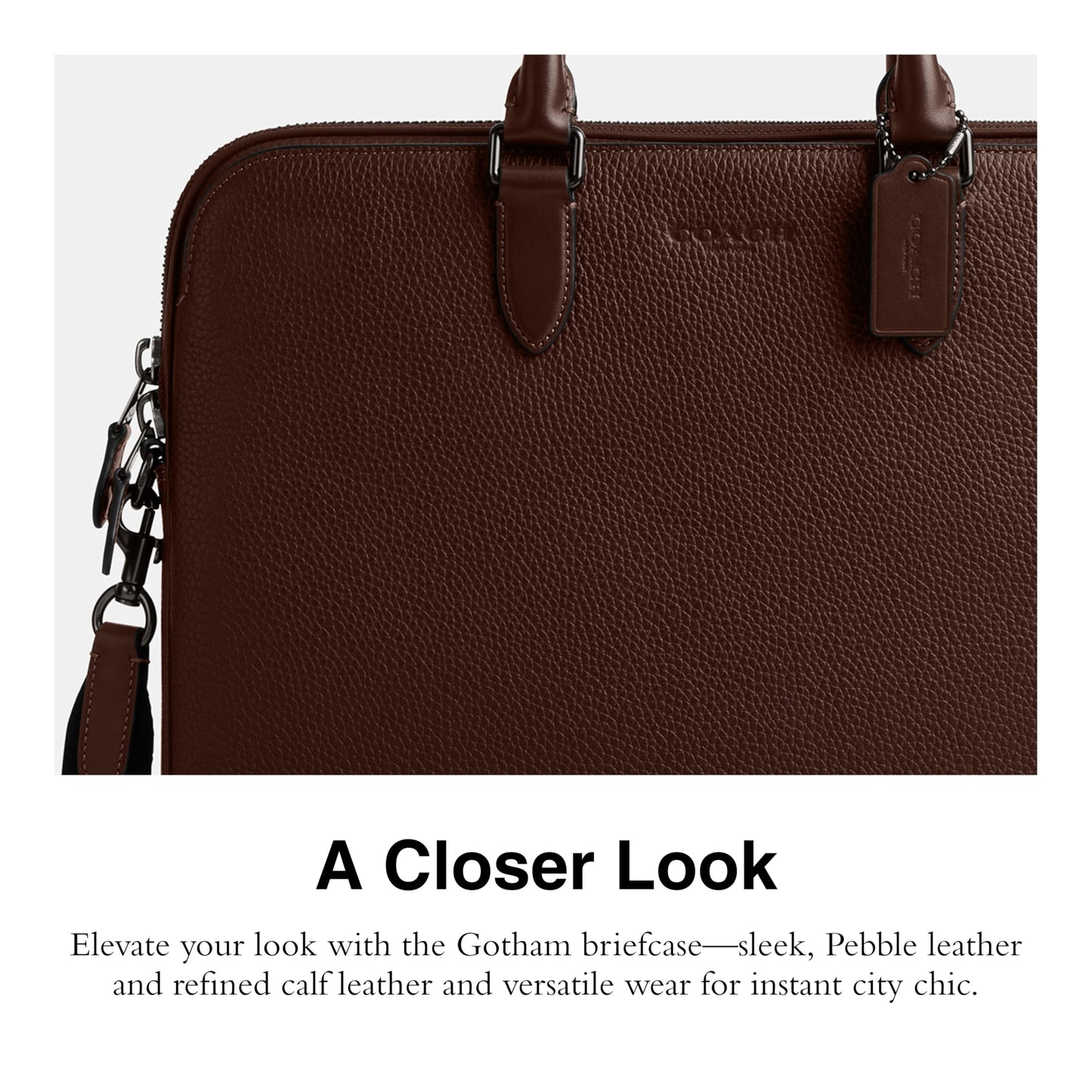 Coach Men's Gotham Slim Briefcase Maple One Size