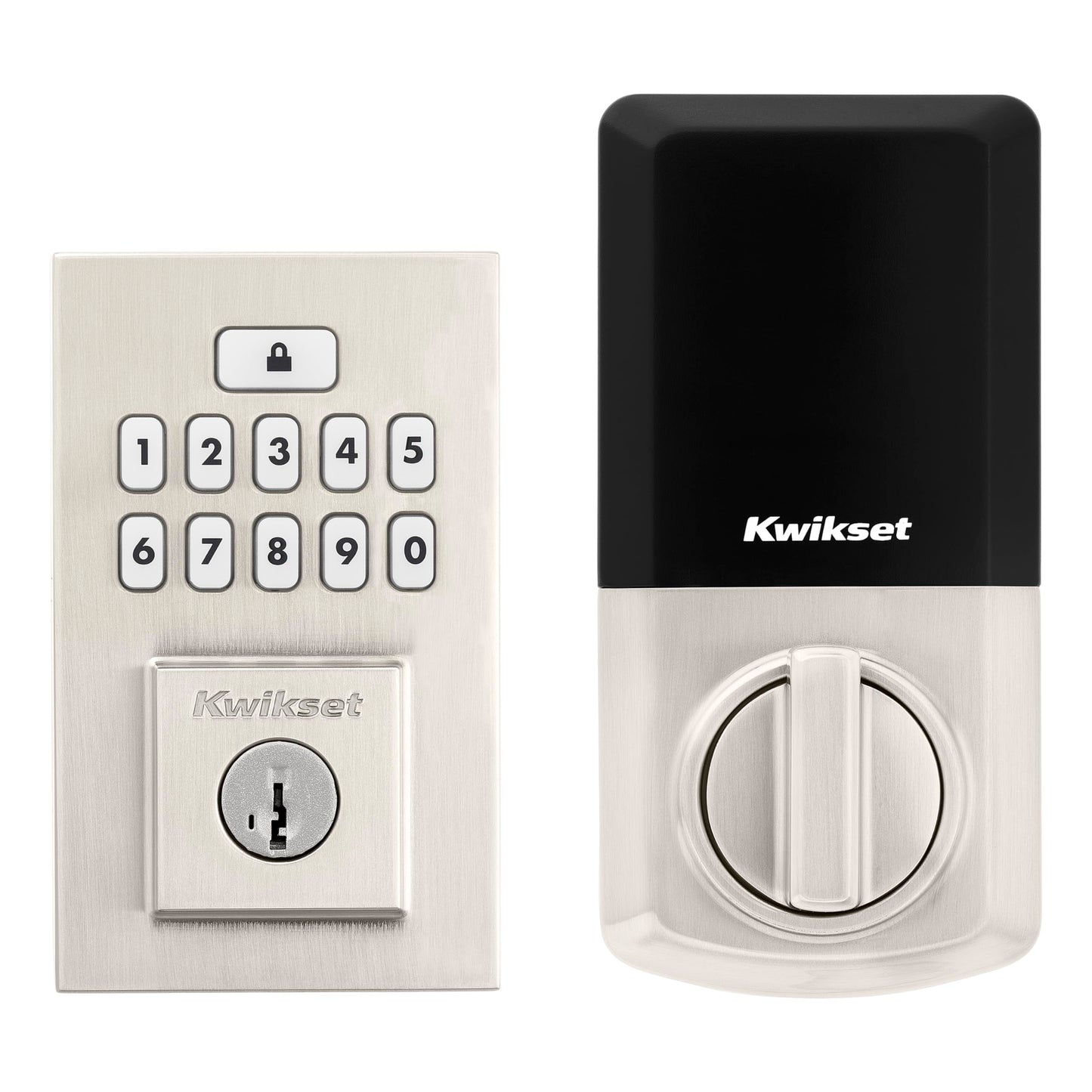 Kwikset SmartCode 260 Keyless Entry Electronic Keypad Deadbolt Door Lock with Auto-Lock, Custom User Codes, Advanced Security in Satin Nickel Contemporary