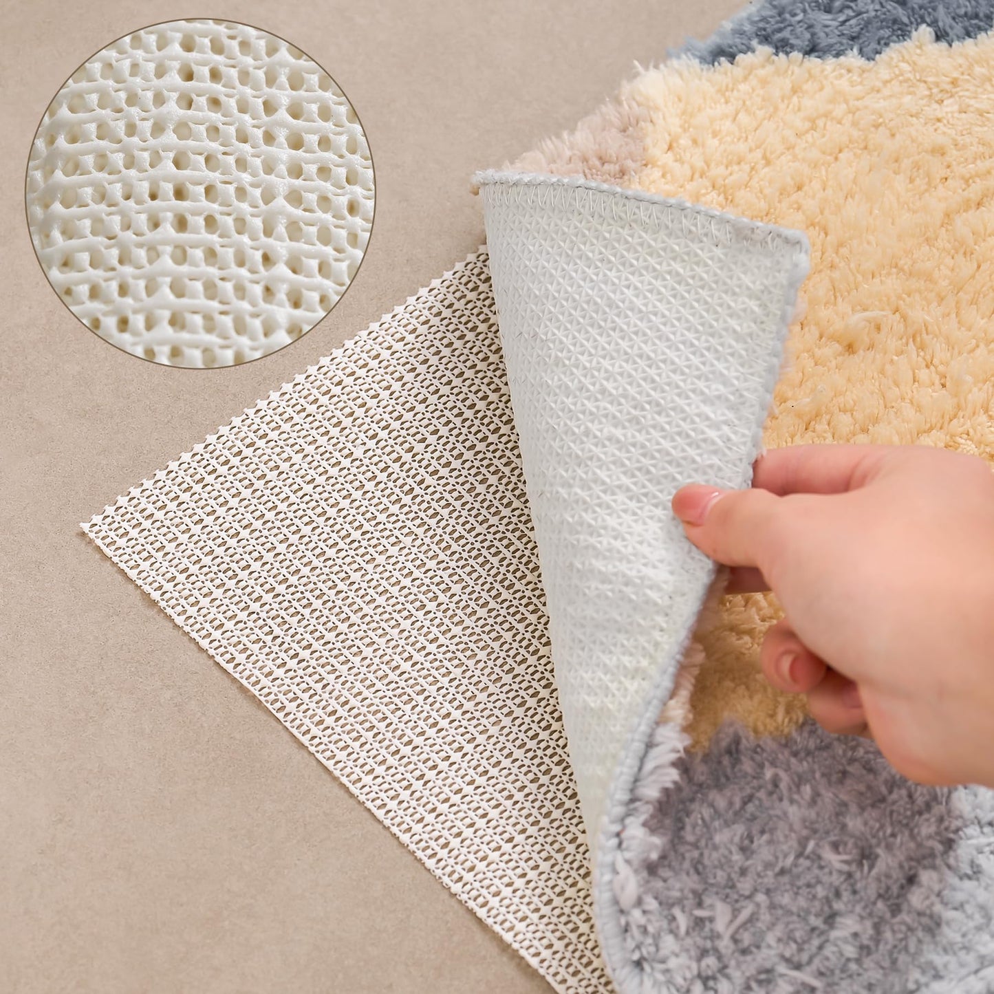 TJWODO 9X12 FT Non-Slip Rug Pad Gripper for Hardwood Floors, Tile, & Carpet – Anti-Slip Rug Pads to Keep Area Rugs Secure and in Place, Protects Floors, Prevents Slipping and Sliding