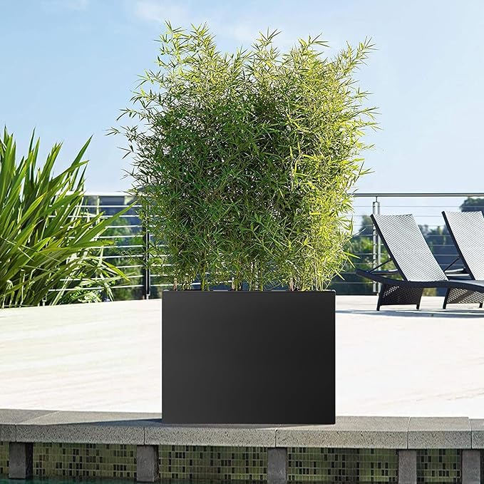 Steel Planter Box 24"x24"x25", Square Metal Planter Box Indoor&Outdoor, Steel Planter Heavy Duty for Commercial and Residential Use