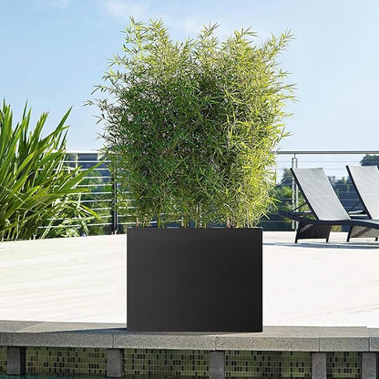 Steel Planter Box 20"x20"x21", Metal Square Planter Box Indoor&Outdoor, Galvanized Steel Rectangular Planter Box for Commercial and Residential Use fit Patio,Porch, Yard, Garden
