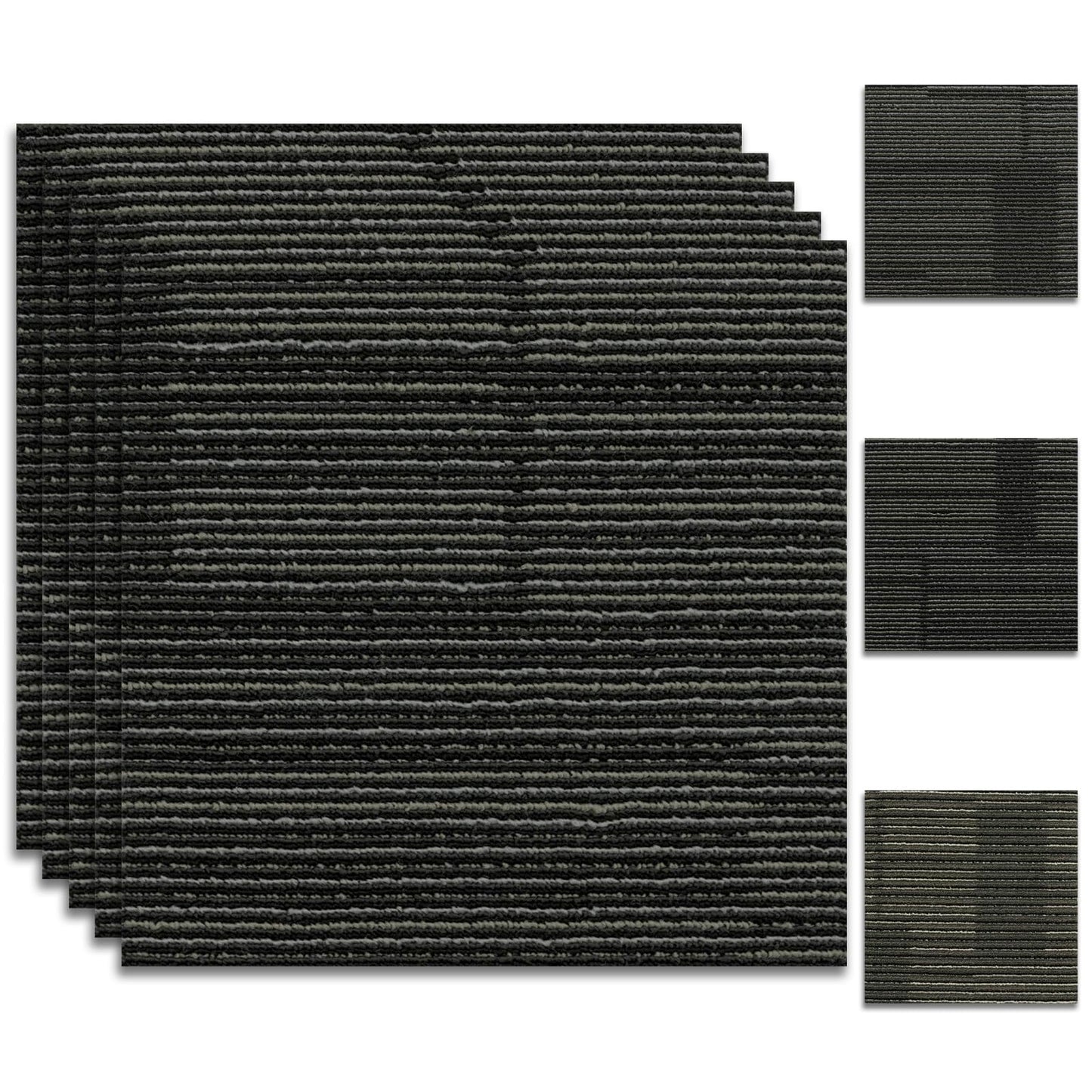 10 Carpet Tiles Peel and Stick, 12” x 12” Self Adhesive Carpet Floor Tile, Anti-Slip Reusable Squares Soft Padded Carpet Tiles for Kitchen Bedrooms Indoor Outdoor