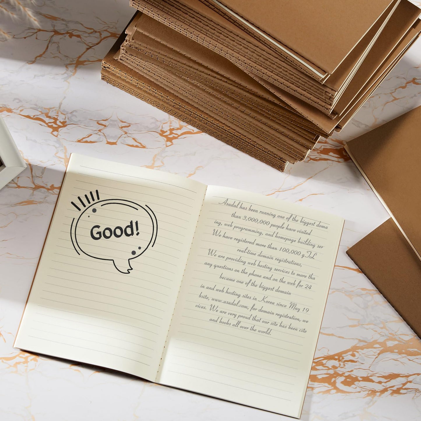 Mimorou 100 Pcs Journals Notebooks Bulk - Kraft Softcover A5 Small Notebooks 5.5 Inch x 8.3 Inch Notepads with 60 Page 30 Sheet for Writing Sketch Travel Office Supplies(Dark Brown,Lined)