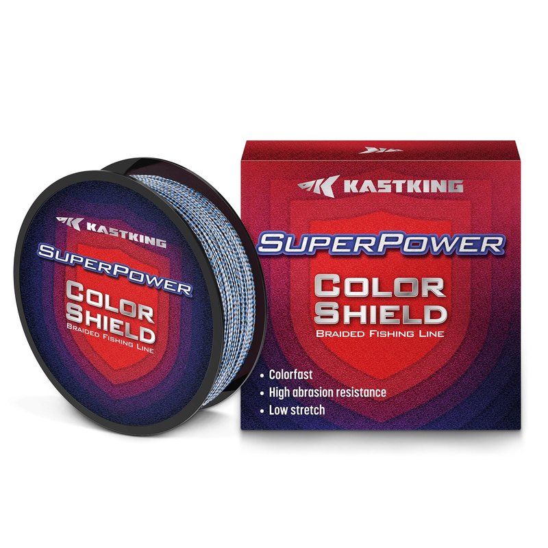 KastKing Superpower ColorShield Braided Fishing Line, Blue Smoke, 65LB, 150Yards, X4