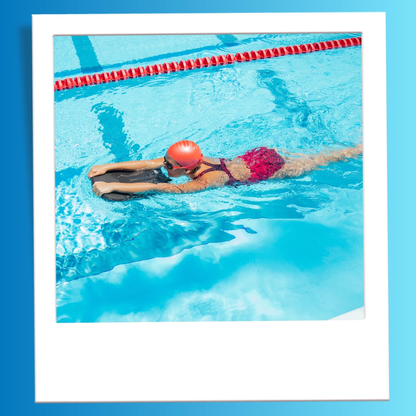 Sporti Junior Kickboard for Swim Training Lesson, Swimming Kick Board for Kid, Water Board for Junior, Swimming Training Aid - Aqua