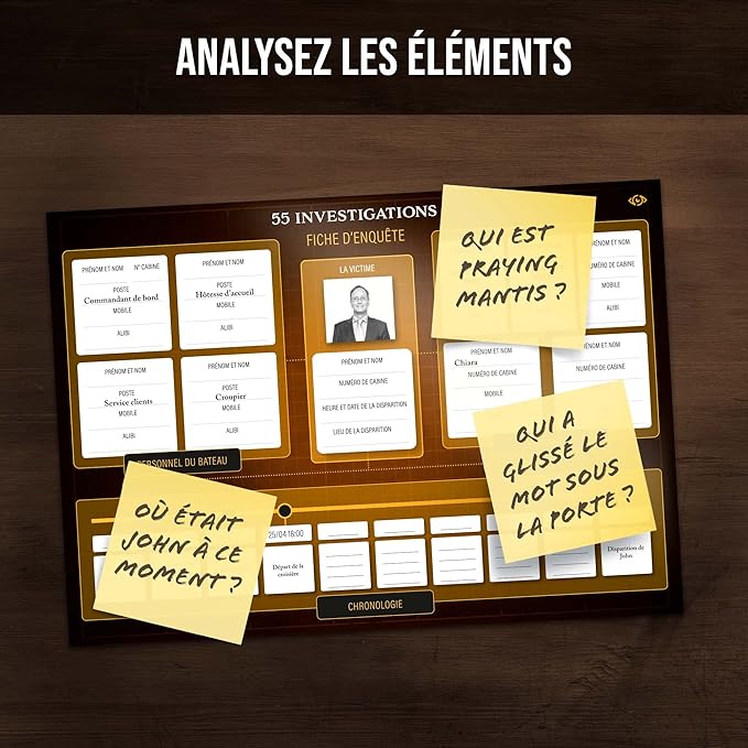 PROFILER - Missing in The Caribbean: John Leblanc Reported Missing – Murder Mystery Games for Adults – Date Night Family Night - Escape Room Board Game - Find Clues and Solve The Mystery (Français)