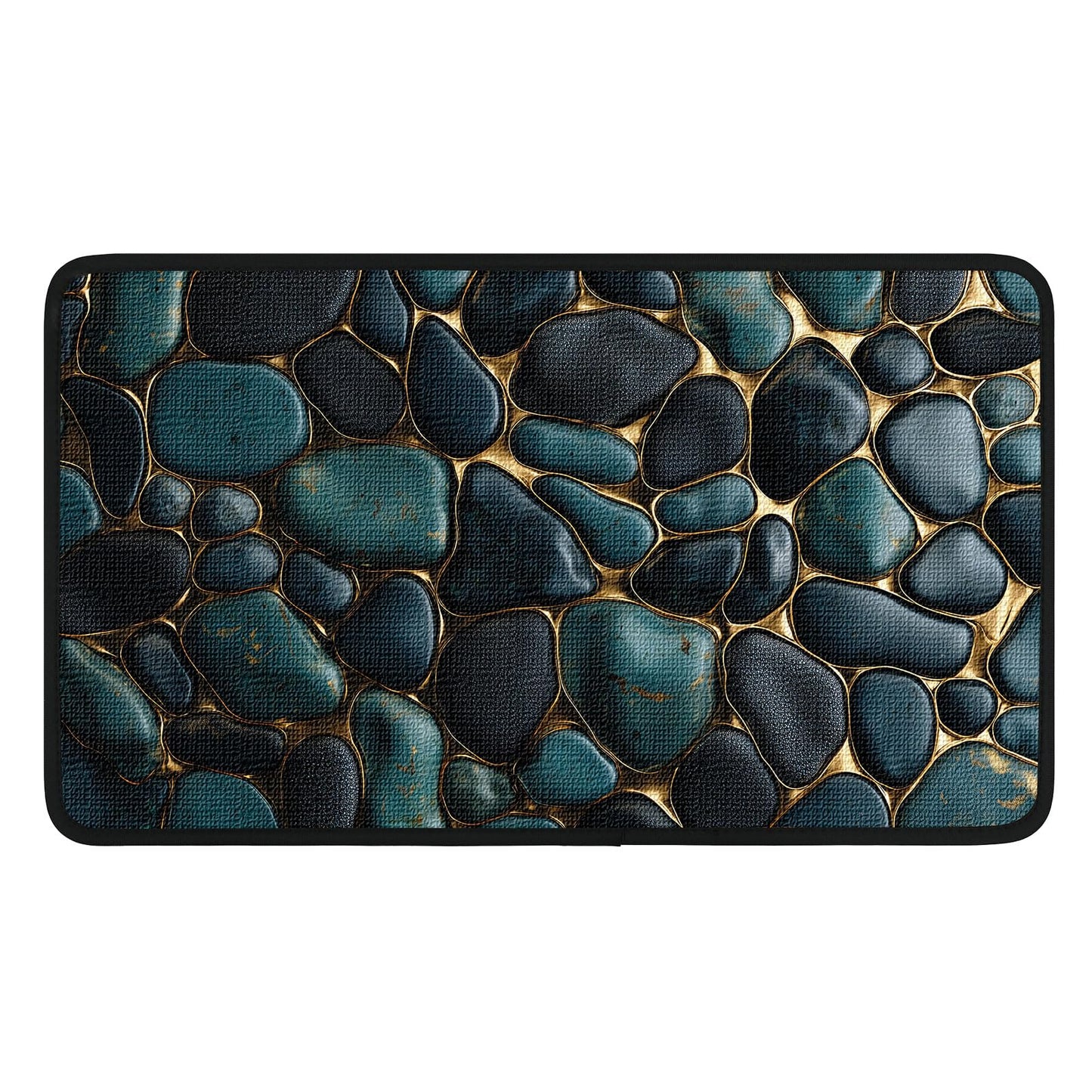 Worltoldb Cobblestone Door Mat Indoor Outdoor Entrance Floor Mats Non-Slip Washable Decor Rugs 27x15 Inch