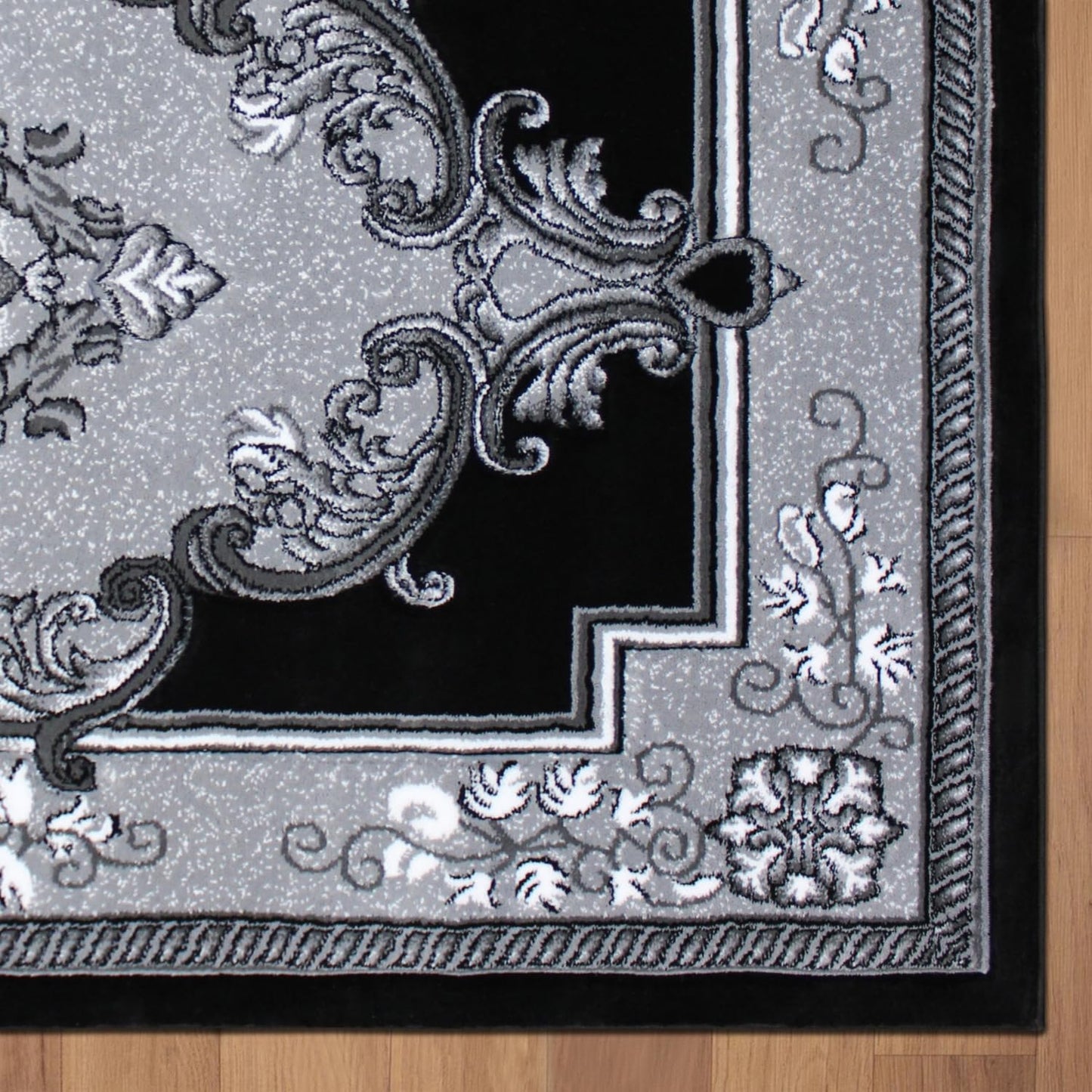 HADBA Modern 5x7 Traditional Living Room Rug - Area Rugs for Living Room Dining & Bedroom - Hand Carved Runner Carpet - Durable Polyester - Non-Fade Stain-Resistant - Turkish Made