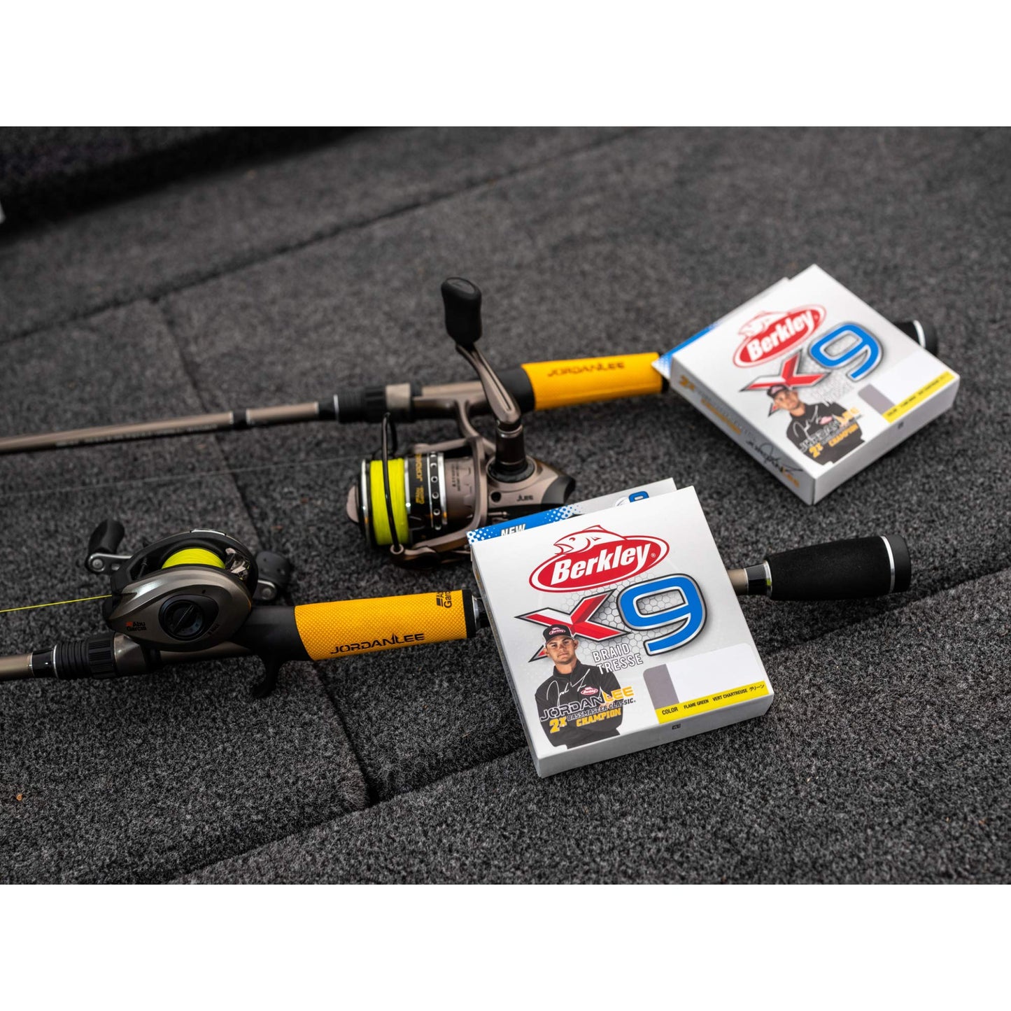 Berkley Jordan Lee x9 Braid Superline, Flame Green, 80-Pound Break Strength, 164yd Fishing Line, Suitable for Freshwater and Saltwater Environments