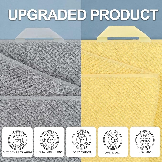 VOOVA & MOVAS Towels for Bathroom, Bath Towels