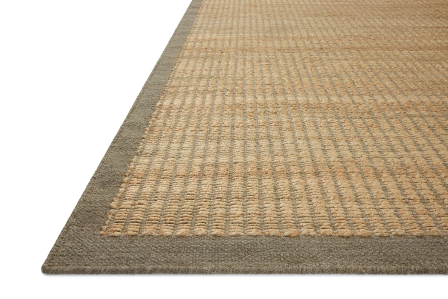 Loloi Amber Lewis Lilah Collection LIH-01 Natural/Grey 3'-6" x 5'-6" Accent Rug Jute, Wool, Cotton, Neutral, Living, Bedroom, Dining, Rug