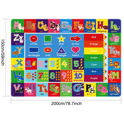 Kentaly 5X7 ABC Kids Rugs for Playroom - Play Mat with ABC Alphabet, Numbers & Colors Educational Rug for Kids Room, Classroom, Daycare, Preschool - Playmat for Boys and Girls (78.7X 59 Inch)