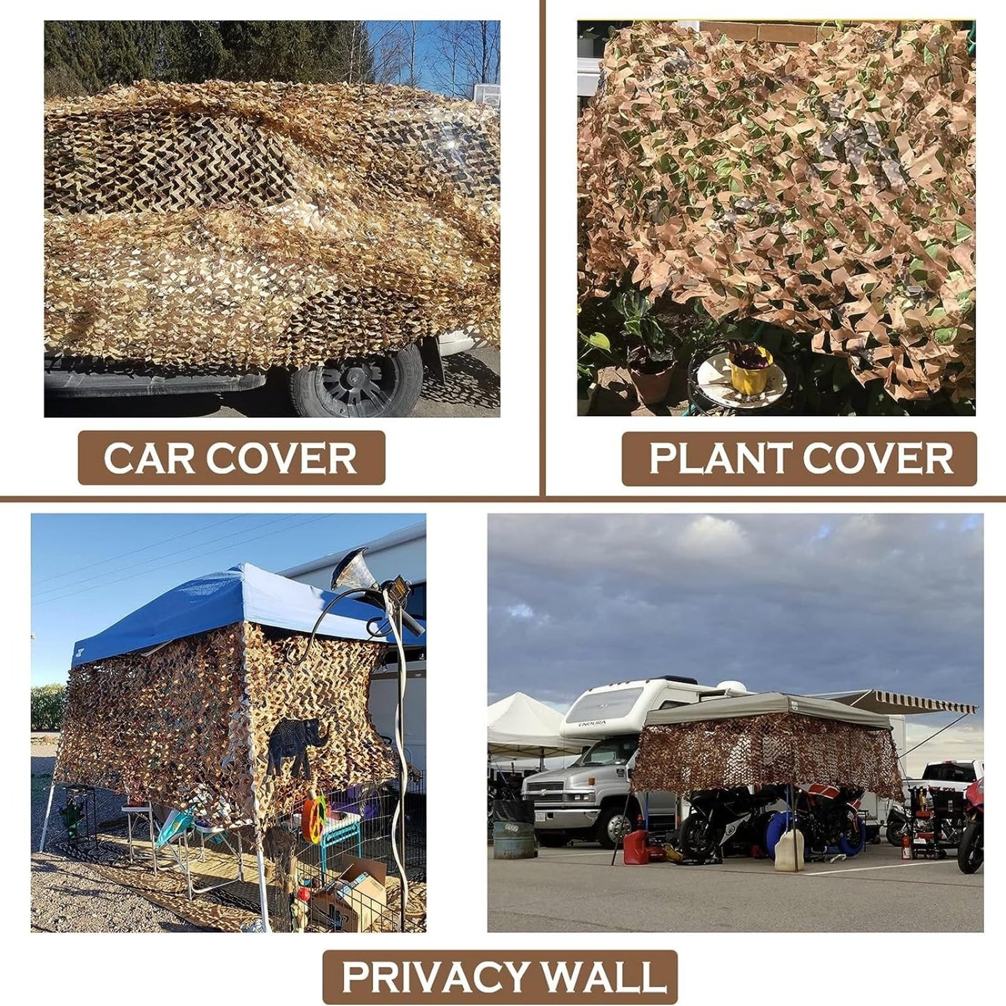 Yeacool Large Camo Netting for Hunting Blind Burlap Camouflage Netting for Party Decor Outdoor Camping Deer Duck Tree Stand Car Cover Off-Road Adventures (Digital Desert Camo, 65.6ftx4.9ft, 20m*1.5m)