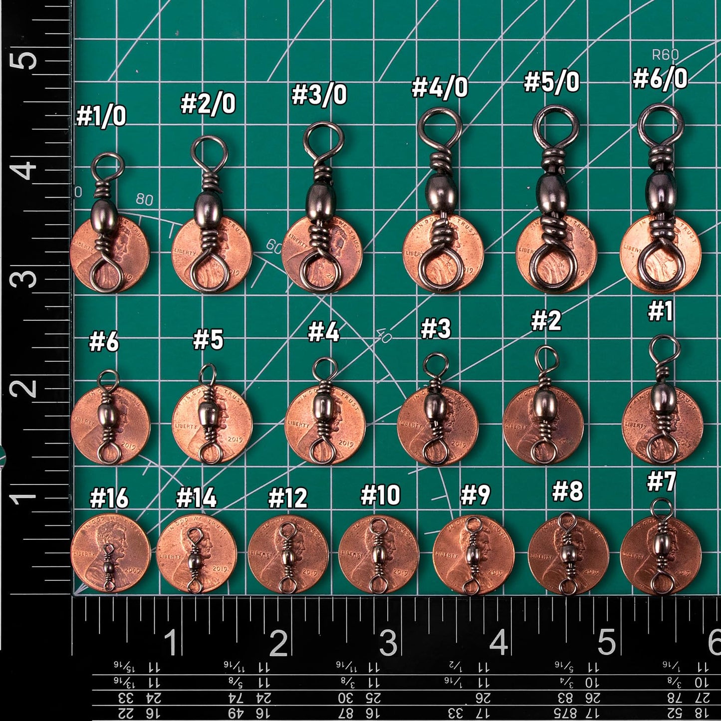 Dr.Fish 50 Pack Barrel Swivels Fishing Tackles, Fishing Swivels for Salwater & Freshwater, Available from #16-#6/0, Leader Line Lure Connector #10 35Lb