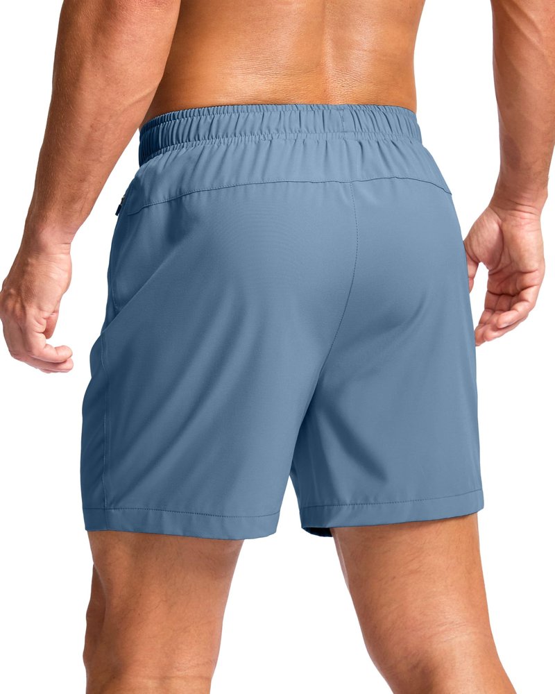 G Gradual Men's Athletic Running Shorts with Zipper Pockets Quick Dry 7"/ 5"/ 9" Workout Gym Shorts for Basketball Hiking(Federalblue,5XL)