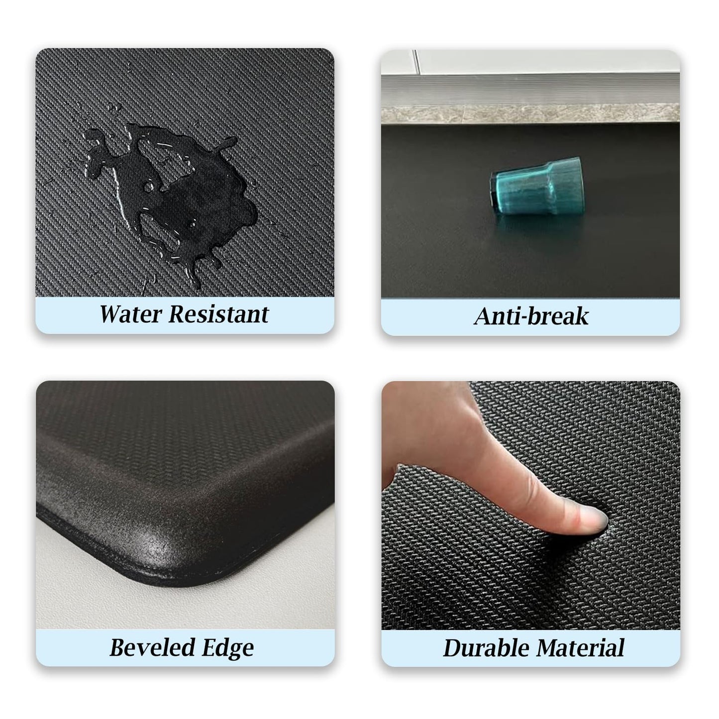 Artnice Kitchen Mats for Floor, 3/4 Inch Thick Anti Fatigue Mats for Kitchen Floor, Non-Slip Standing Desk Mat, Waterproof Cushioned Kitchen Rugs for Home, Office, Sink, Laundry (17.3" x 28")