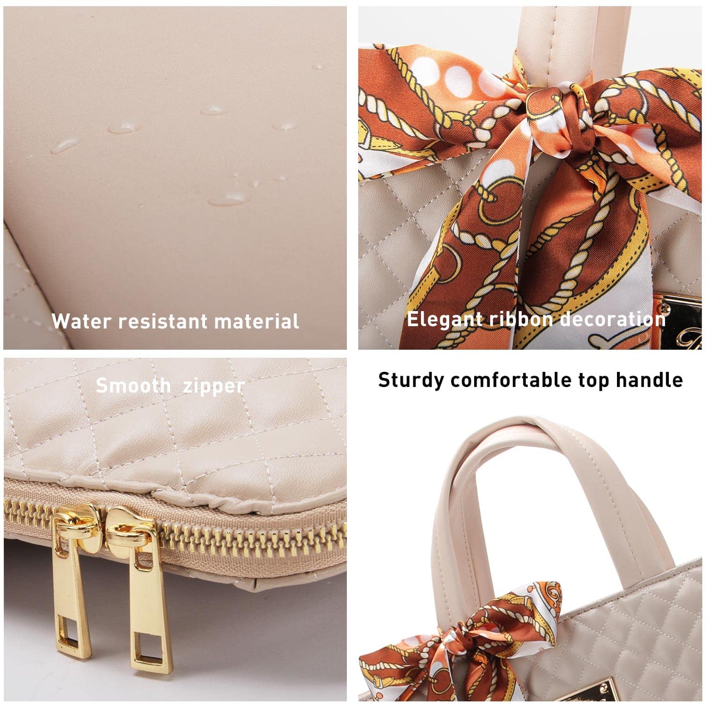 Laptop Bag for Women Slim Travel - Computer Bag Laptop Case Lightweight Thin Carrying Fit 15.6-inch 16-inch Notebook Shoulder Crossbody Work Business Office Messenger Briefcase Quilted PU Leather