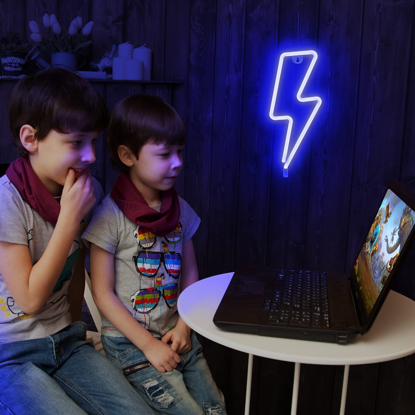 Lumoonosity Planet Neon Sign - USB Powered Saturn LED Light with On/Off Switch, Planet Led Sign for Wall Decor - Aesthetic Hanging Saturn Neon Light for Bedroom, Gaming Room