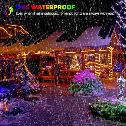 Chuya Christmas String Lights 500 Led Light Color Changing Warm White & Muticolor 11 Modes UL588 for Christmas Tree Lights Decoration Outdoor
