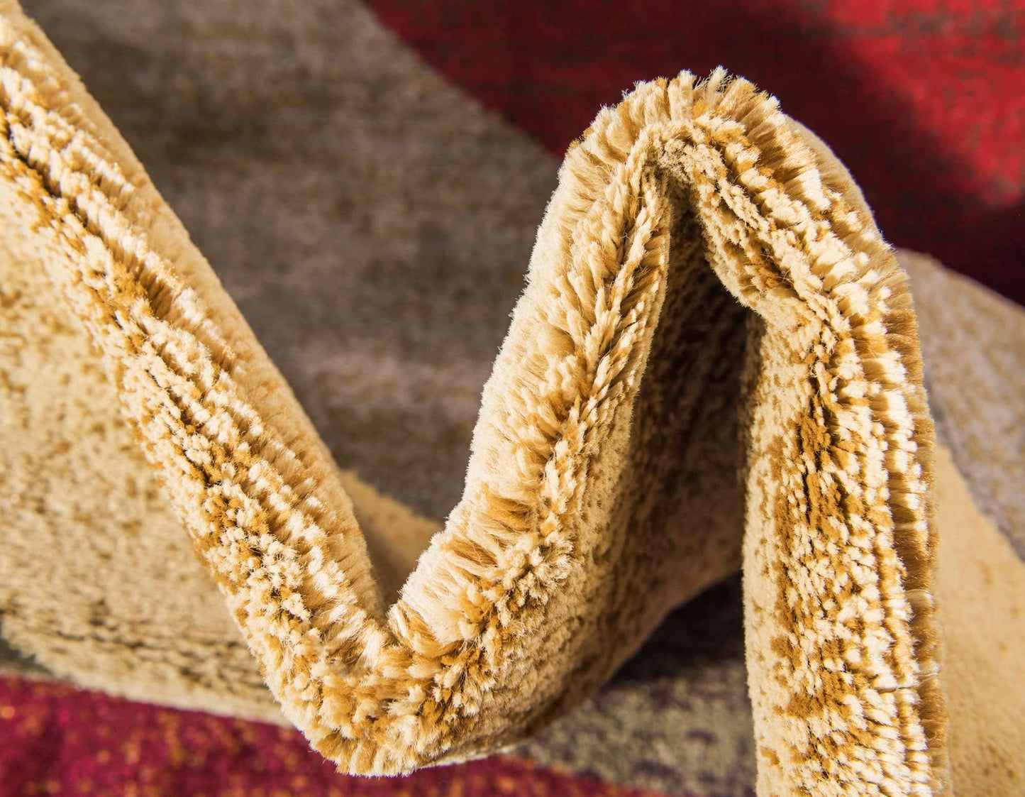 Unique Loom Barista Collection Area Rug - Ngada (4' 1" x 6' 1" Rectangle, Beige/ Red)