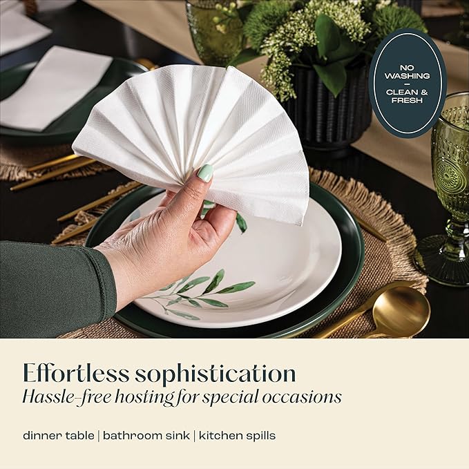 300-Pack Servietto Disposable Linen-Feel Guest Towels