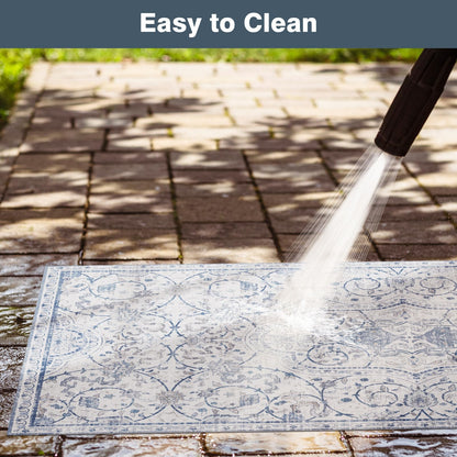 KEYDOL 5x7 Premium PVC Floor Mat, Waterproof Vinyl Rug & Plastic Floor Protector for Kitchen Table, Dining Room, Non-Slip Indoor Outdoor Use, Large Area Cover, Safe for Hardwood Floors