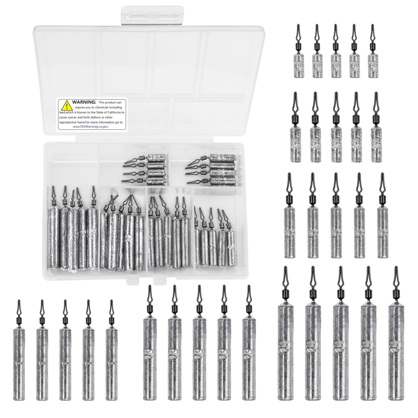 INFISHCEO Fishing Weights Sinkers Set, 30/27/45pcs Drop Shot Fishing Weight for Saltwater Freshwater Bass Fish