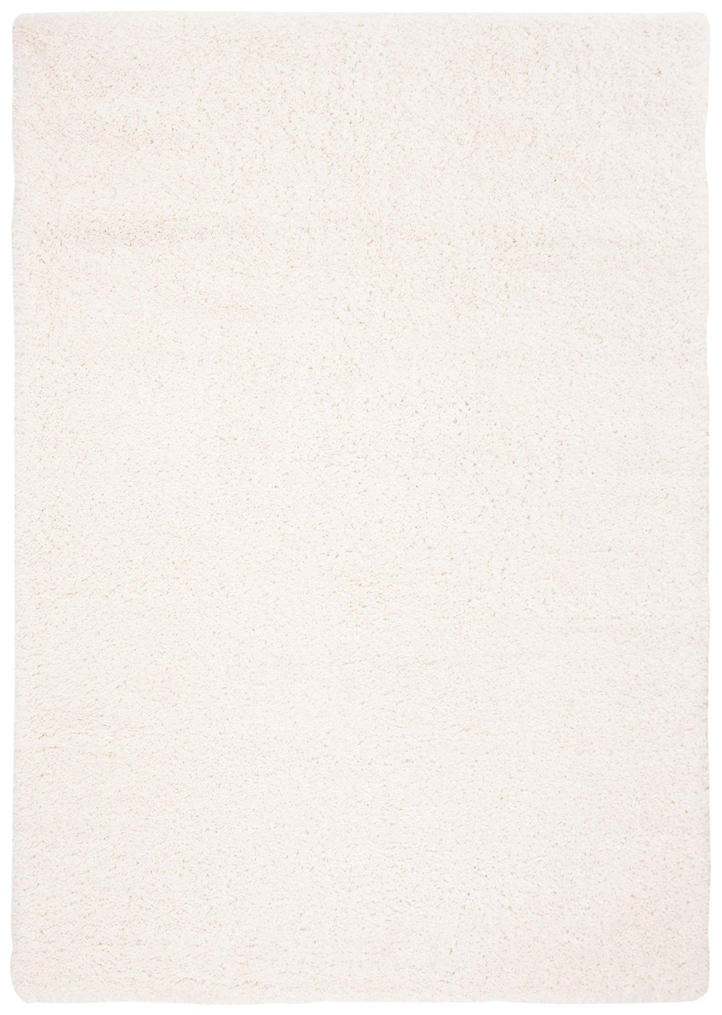 SAFAVIEH Fontana Shag Collection Accent Rug - 4' x 6', Ivory, Solid Design, Non-Shedding & Easy Care, 2-inch Thick Ideal for High Traffic Areas in Entryway, Living Room, Bedroom (FNT800A)