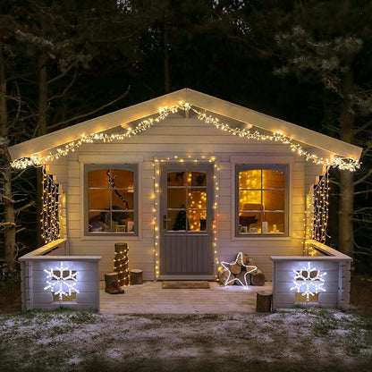 JMEXSUSS Warm White Christmas Lights Indoor, 20ft 400 LED Cluster Lights Christmas Outdoor with Remote, 8 Modes Plug in Christmas Tree Lights for Christmas Tree Wreath