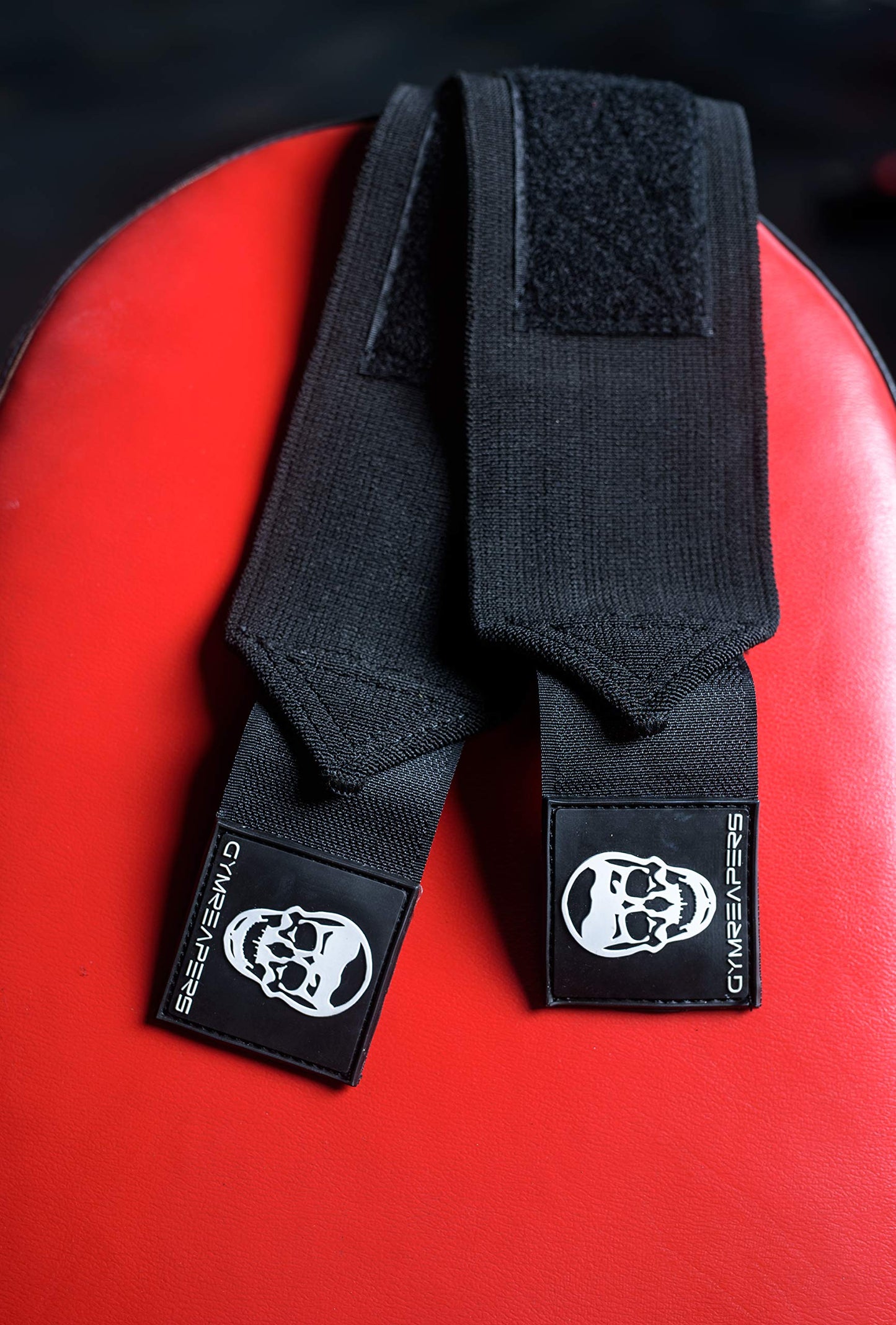 Gymreapers Wrist Wraps Weightlifting - Stiff Heavy Duty 18" Wraps with Thick Thumb Loop for Powerlifting, Bodybuilding, Cross Training, & Heavy Presses (Black - 18")
