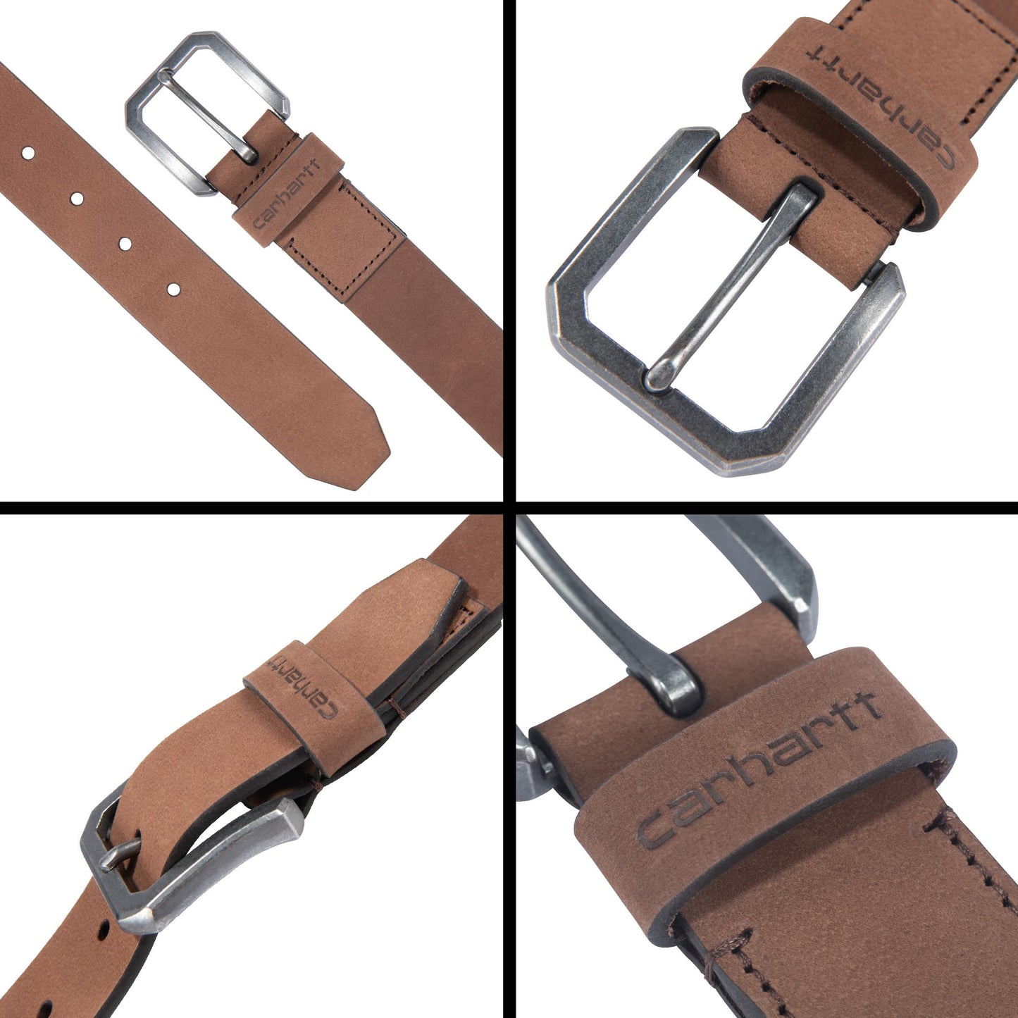 Carhartt Men's Saddle Leather Belt, Black, 40