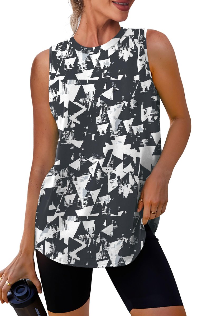 XIEERDUO Workout Tank Tops for Women Sleeveless Running Loose Fit Yoga Tops Active Shirts Sports Gym XXL
