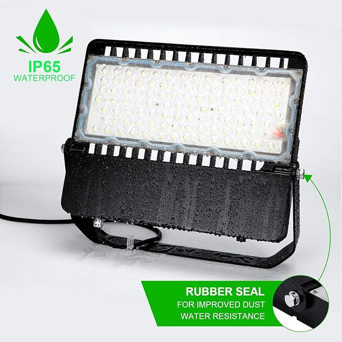ledmo LED Flood Light Outdoor 240 Watt, Floodlights with Dusk to Dawn Photocell High Output 36000 Lumen, Commercial Grade Waterproof Lighting Fixture for Large Stadiums,Yard, 5000K, Waterproof