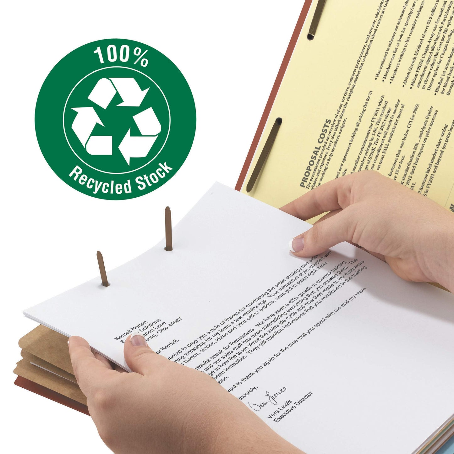 Smead 100% Recycled Pressboard Classification File Folder, 3 Dividers, 3" Expansion, Legal Size, Red, 10 per Box (19099)